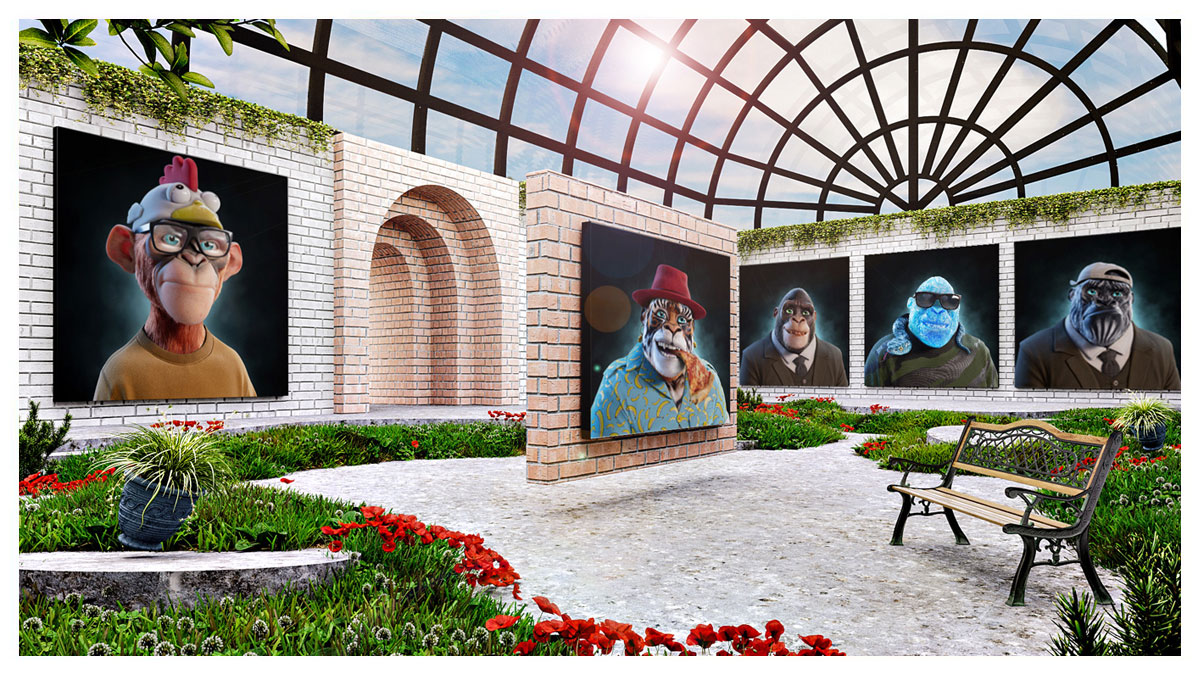 HIve VPad interior in Vertikal Metaverse