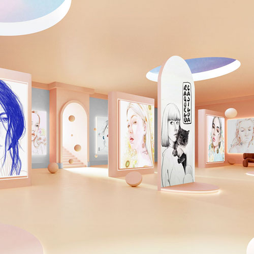 Vertikal Metaverse Hive interior with Soft Touch Skin